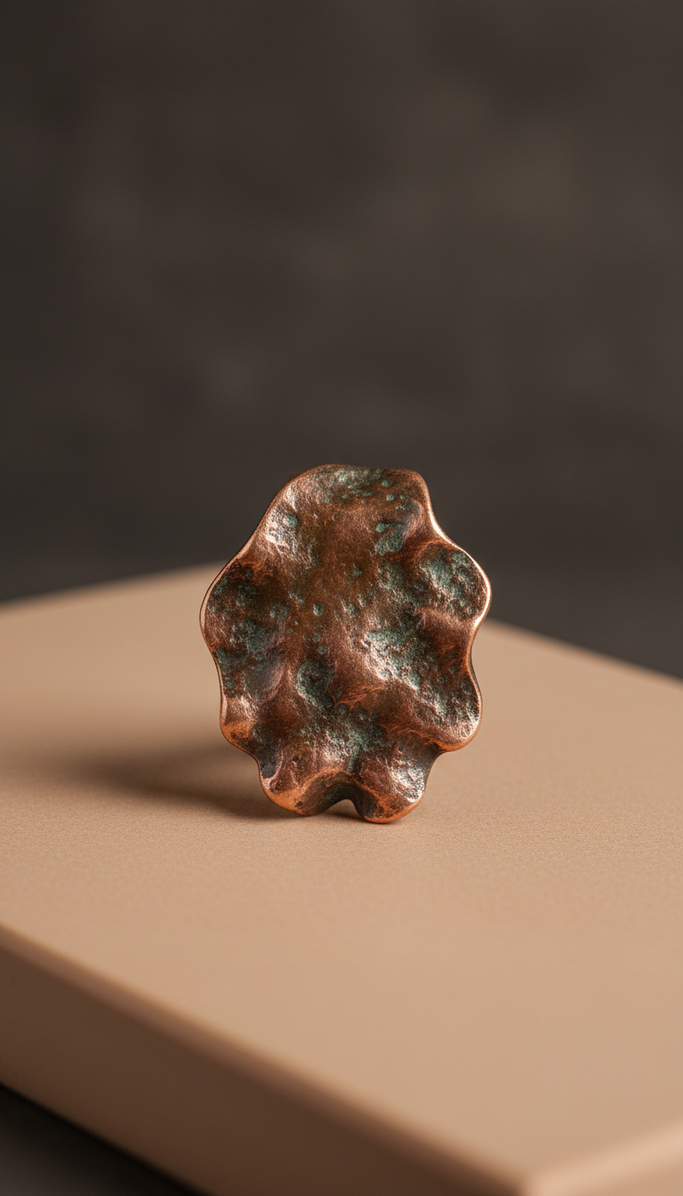 Hammered Copper Pendant Necklace
