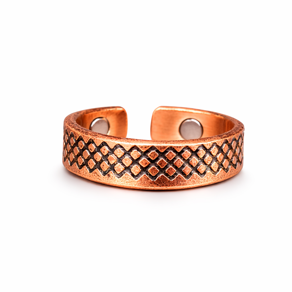 Handmade Textured Copper Band Ring