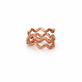 Hand Hammered Copper Wave Ring