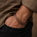 Handmade Braided Copper Cuff Bracelet, Rustic Adjustable Cuff for Men