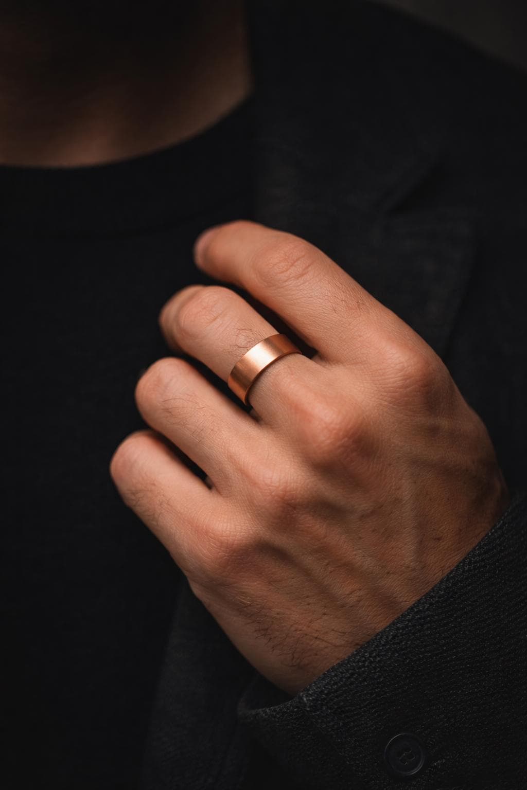 Solid Copper Band Ring, Minimalist Modern Artisan Jewelry