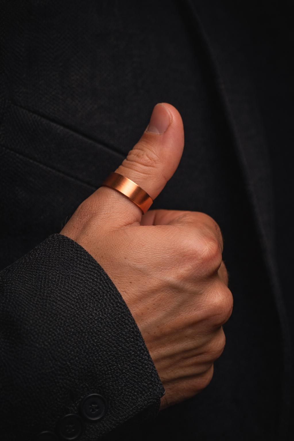 Solid Copper Band Ring, Minimalist Modern Artisan Jewelry