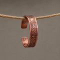 Handmade Copper Cuff Bracelet, Intricate Rustic Design, Adjustable Bangle, Minimalist Boho Jewelry