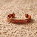 Handmade Copper Braided Cuff Bracelet, Adjustable Kara Jewelry