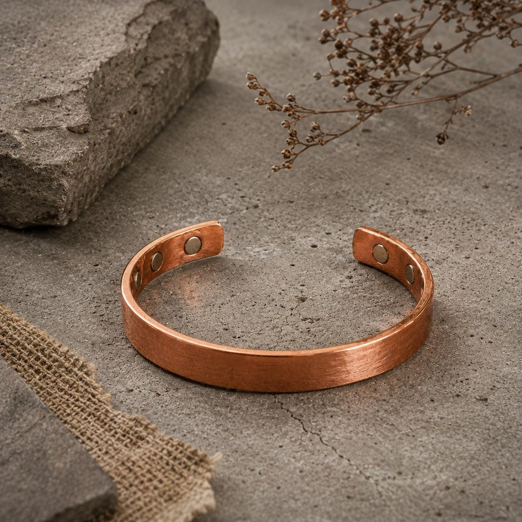Handmade Copper Cuff Bracelet | Adjustable Artisan Jewelry for Men Women | Unisex Solid Copper Cuff