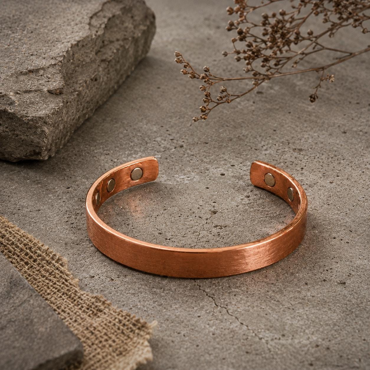 Handmade Copper Cuff Bracelet | Adjustable Artisan Jewelry for Men Women | Unisex Solid Copper Cuff