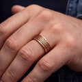 Handmade Copper Ring  | Textured Copper Band | Artisan Rustic Jewelry Gift