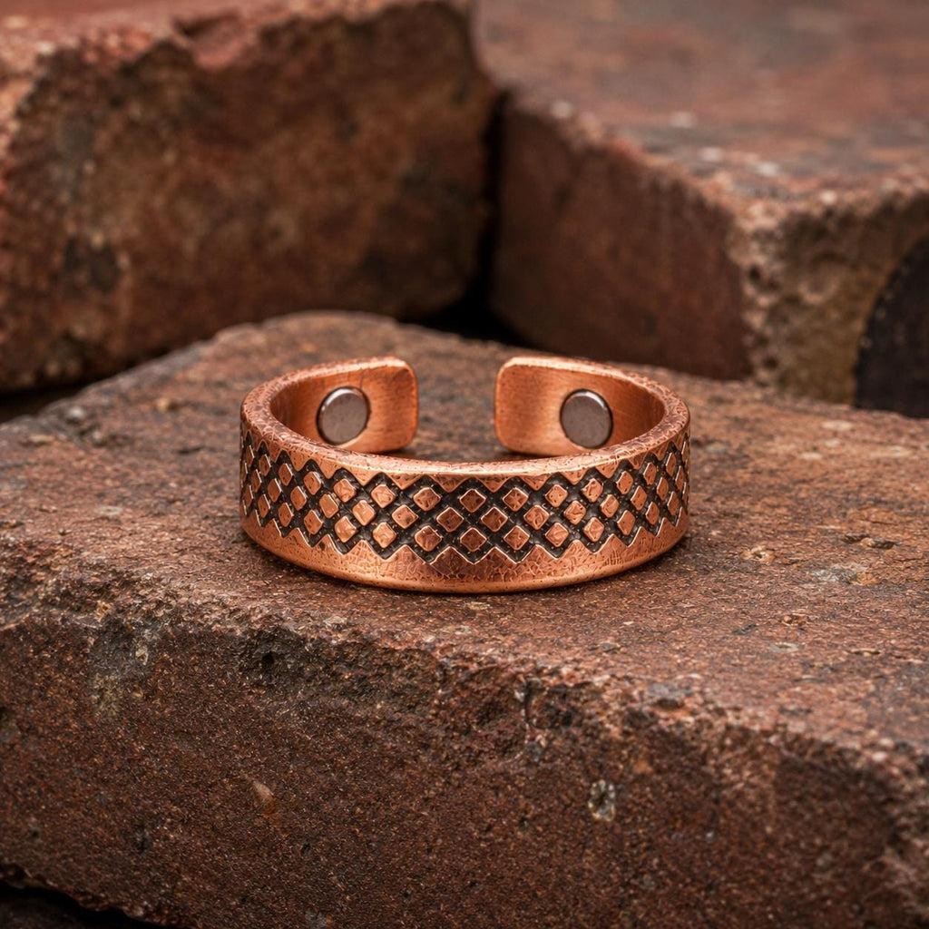Handmade Copper Ring  | Textured Copper Band | Artisan Rustic Jewelry Gift