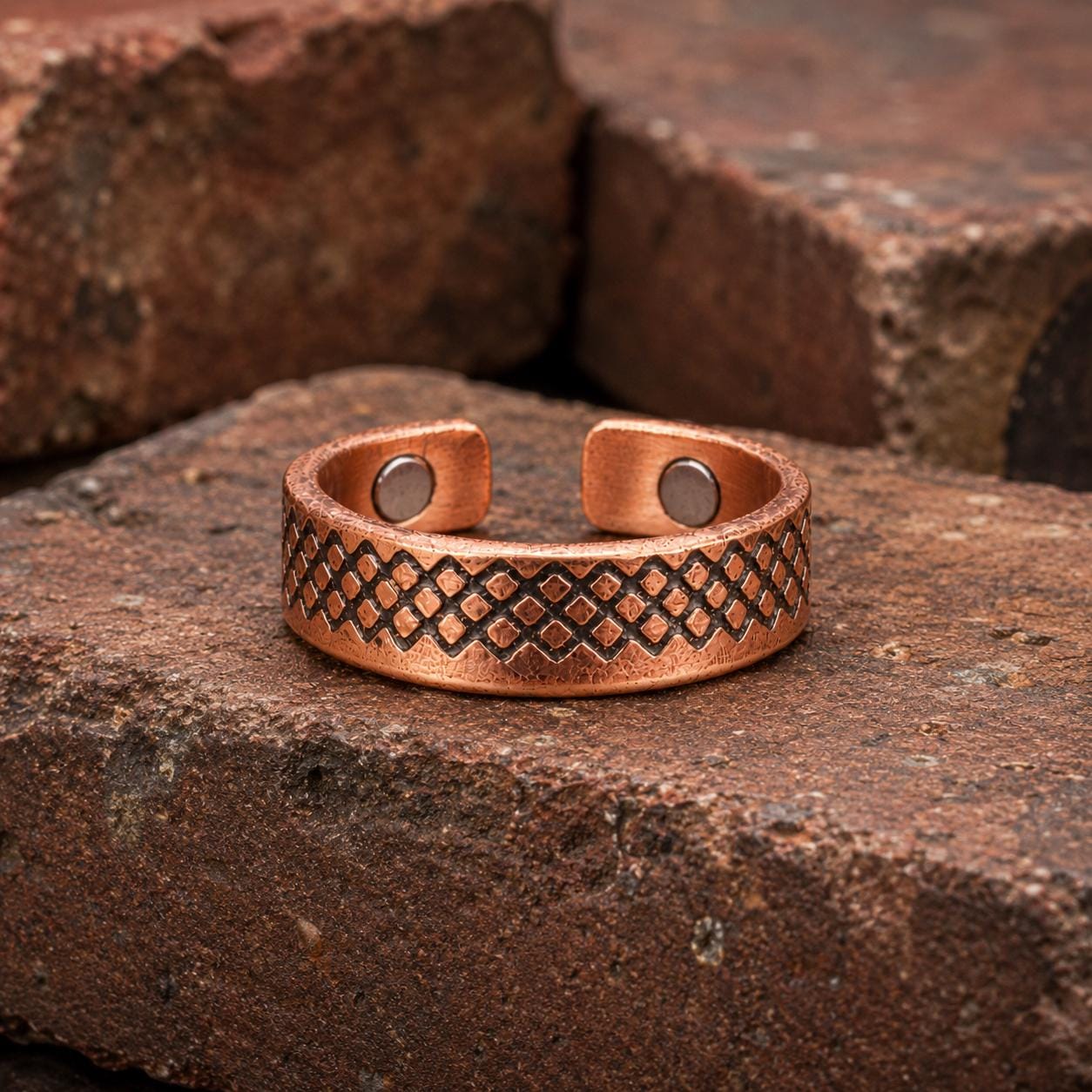 Handmade Copper Ring  | Textured Copper Band | Artisan Rustic Jewelry Gift
