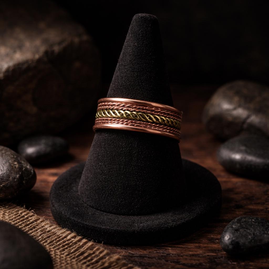 Handmade Copper Ring for Men, Adjustable Rustic Copper Band, Artisan Minimalist Jewelry Gift