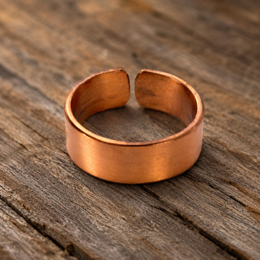 Solid Copper Band Ring, Minimalist Modern Artisan Jewelry