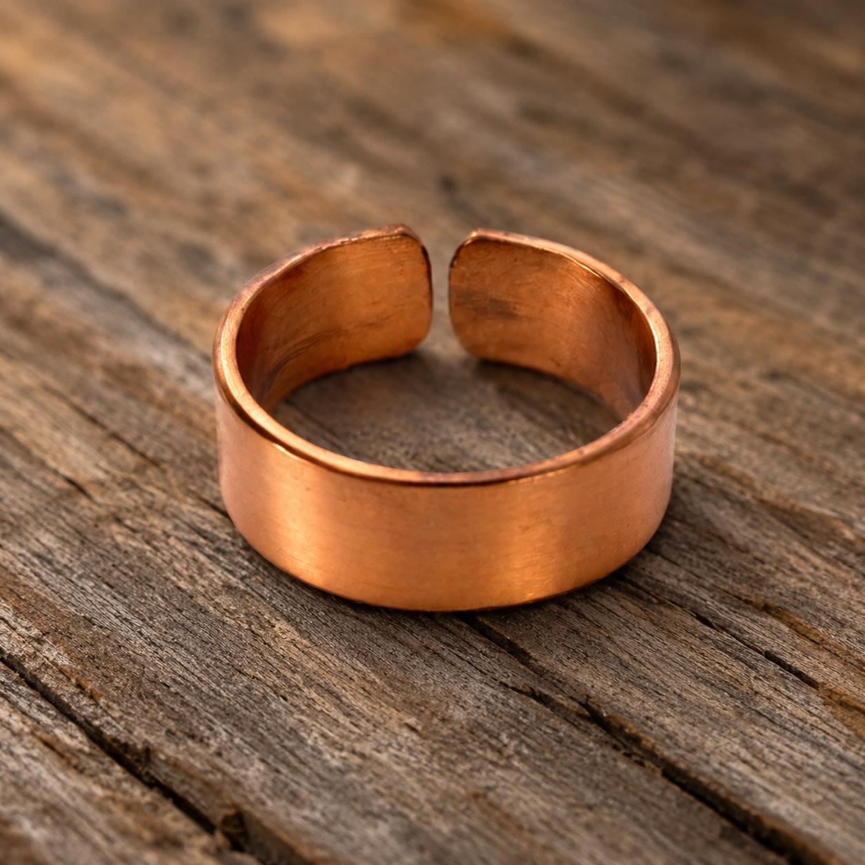 Solid Copper Band Ring, Minimalist Modern Artisan Jewelry
