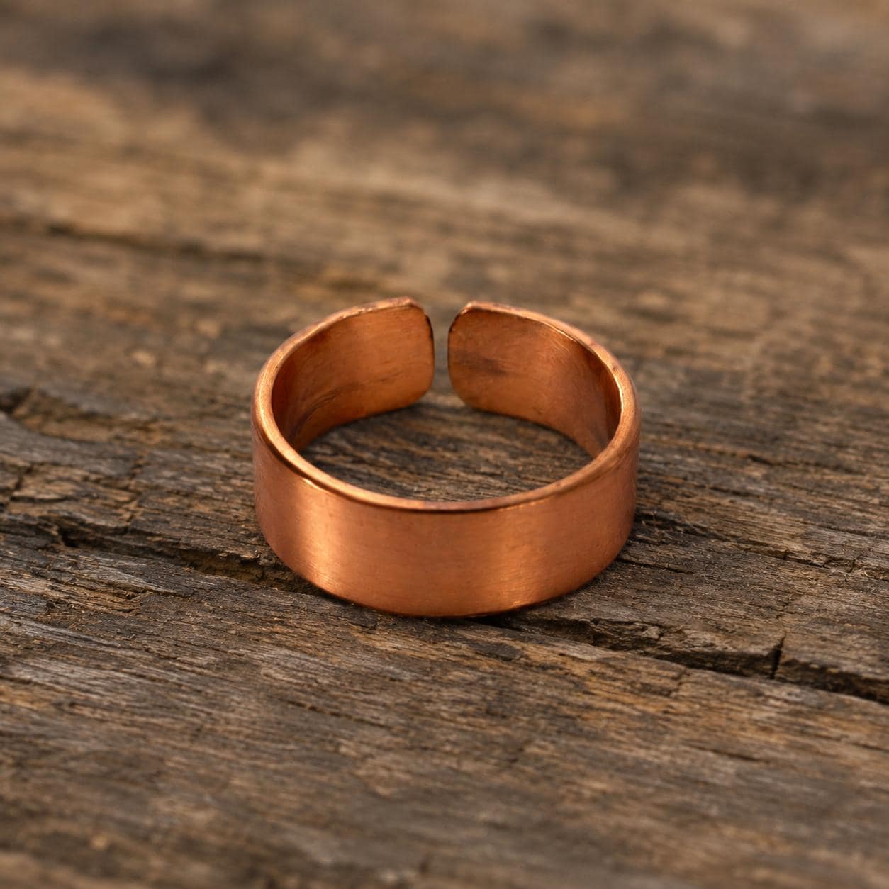 Solid Copper Band Ring, Minimalist Modern Artisan Jewelry