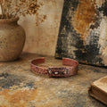 Hammered Copper Cuff Bracelet, Textured Adjustable Unisex Artisan Jewelry