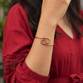 Handmade Copper Bangle, Infinity Copper Cuff Bracelet,  Adjustable Open Bracelet, Minimalist Artisan Jewelry, Gift for Women
