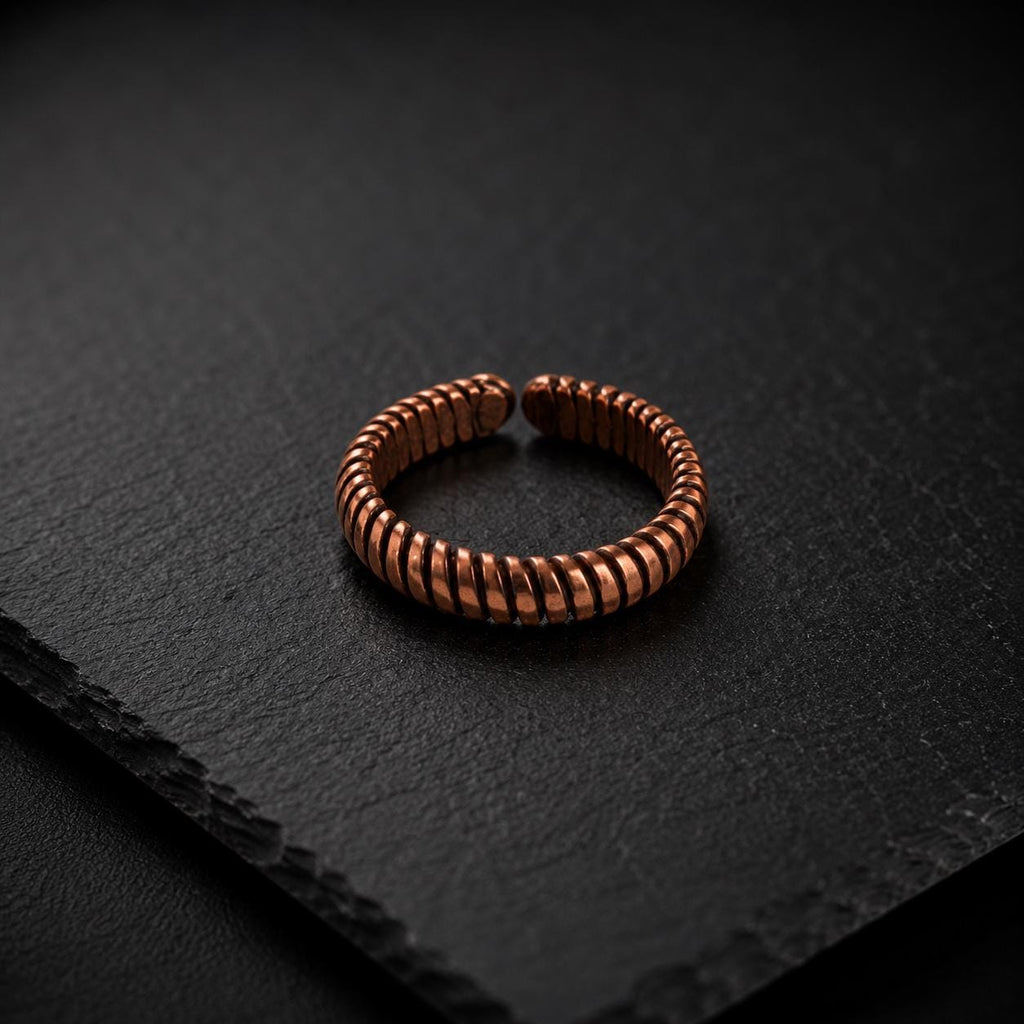 Handmade Spiral Ring, Rustic Rope Thumb Ring, Unisex Statement Jewelry, Rustic Copper Band, Minimalist Unisex Jewelry, Artisan Gift