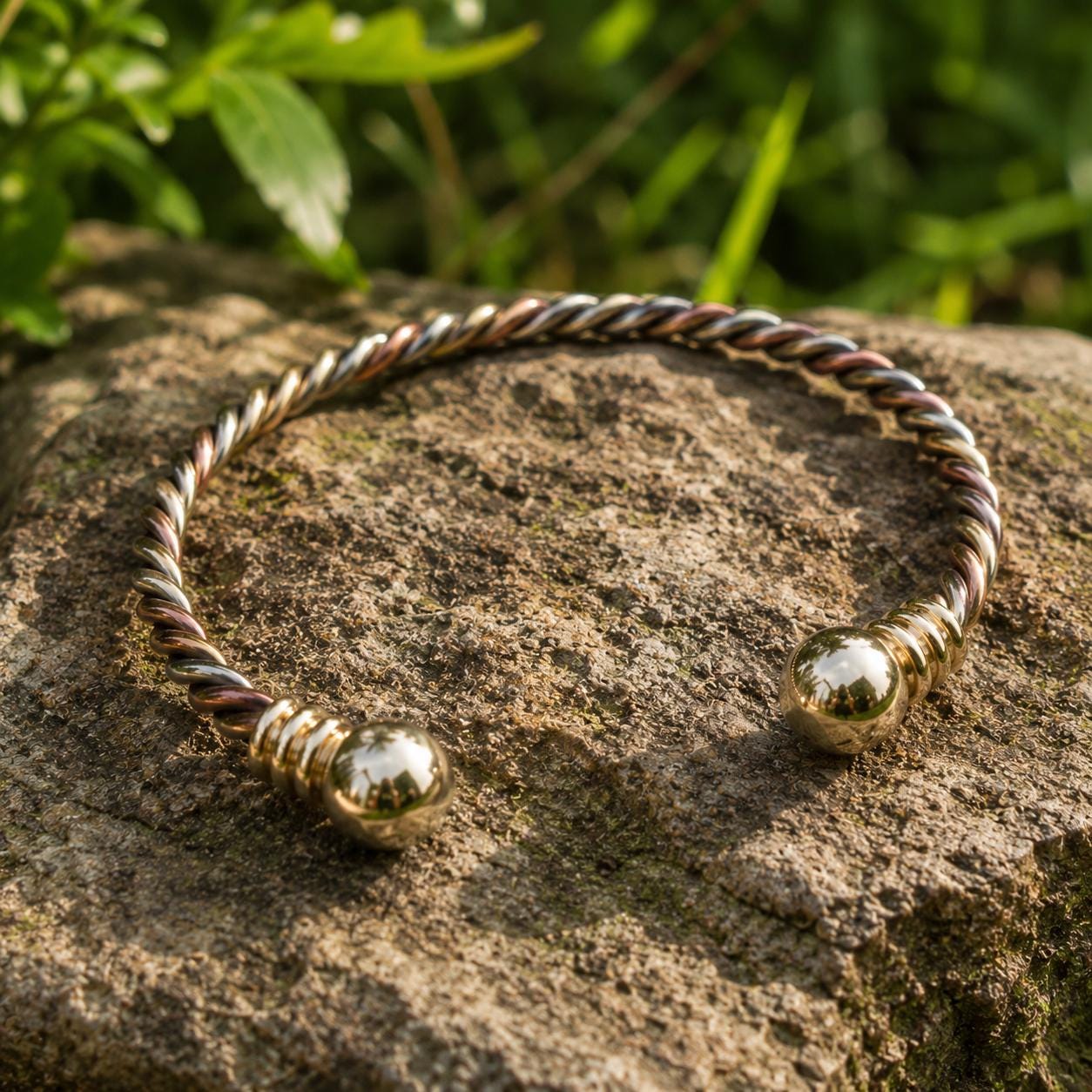 Twisted Copper Cuff Bracelet, Rustic Minimalist Bangle, Unisex Artisan Jewelry