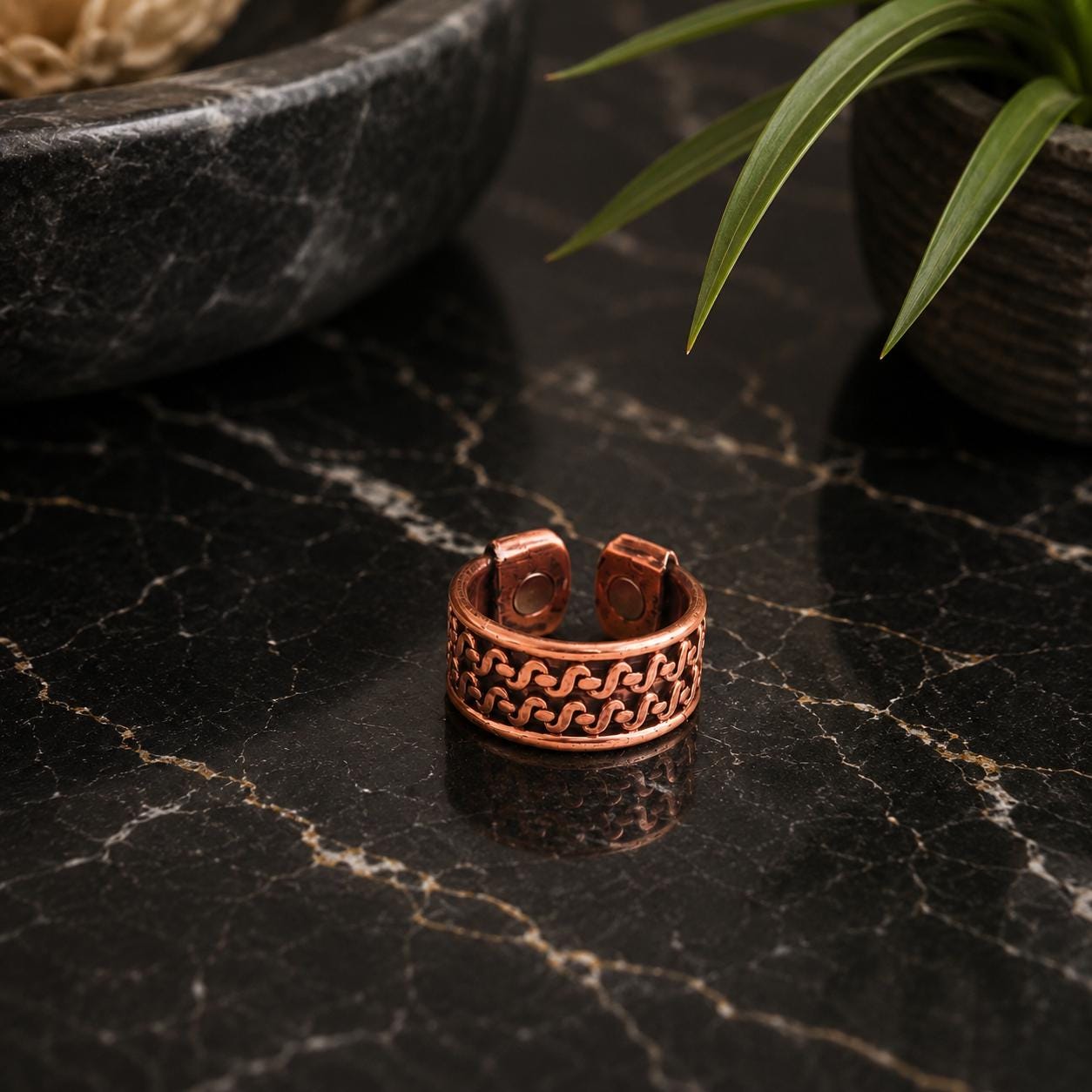 Handmade Wide Copper Band Ring, Adjustable Copper Ring, Handmade Statement Ring, Copper Jewelry, Unisex Artisan Ring, Rustic Gift
